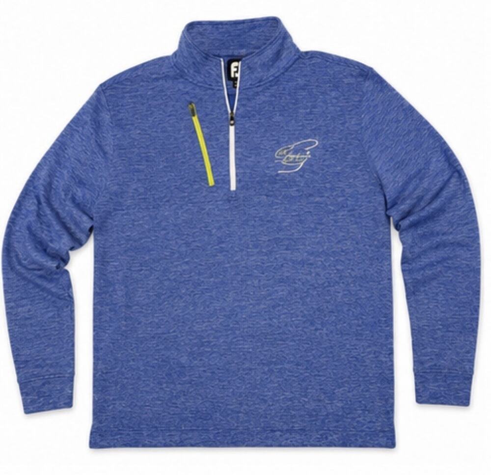 FootJoy FJ Blue Heather 1/4 Zip Pullover Golf Jacket Men’s Large